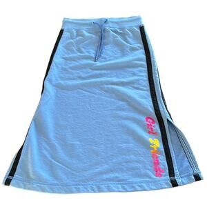 KRU Active Girls Blue Knit Long Skirt Size 6 Retro Sporty Y2K